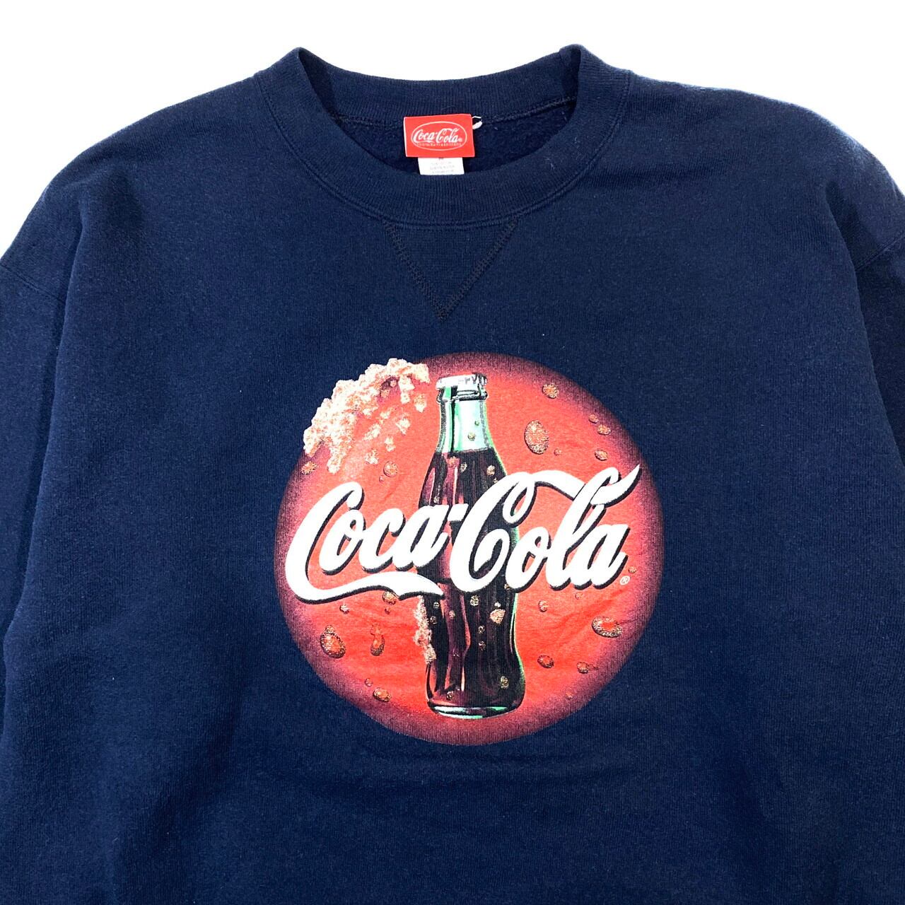ペプシプリント、企業モノスウェット】Coca Colaアメカジ90s紺 - トップス