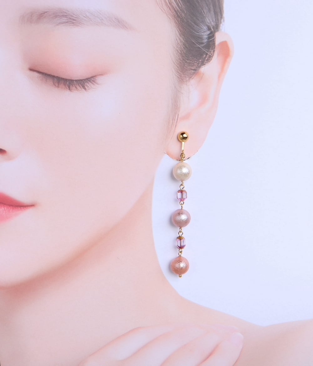 シェルパール 3連 貝パール イヤリング ハンドメイド 天然石 鉱物 天然石 American Minerals Gemmy You シェルパール 3連 貝パール イヤリング ハンドメイド 天然石 鉱物 天然石 American Minerals Gemmy You