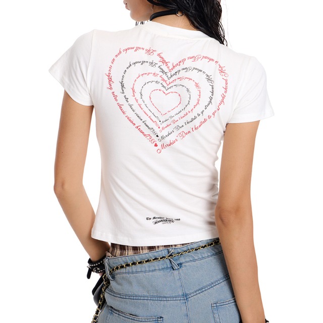 edge heart slim short sleeve tee　エッジハートスリム半袖ティー　J1060