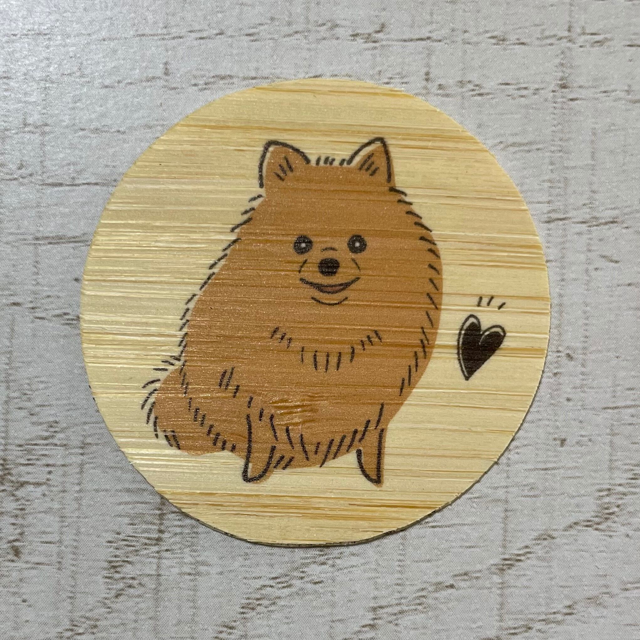 バンブーステッカー　ポメラニアン　ステッカー