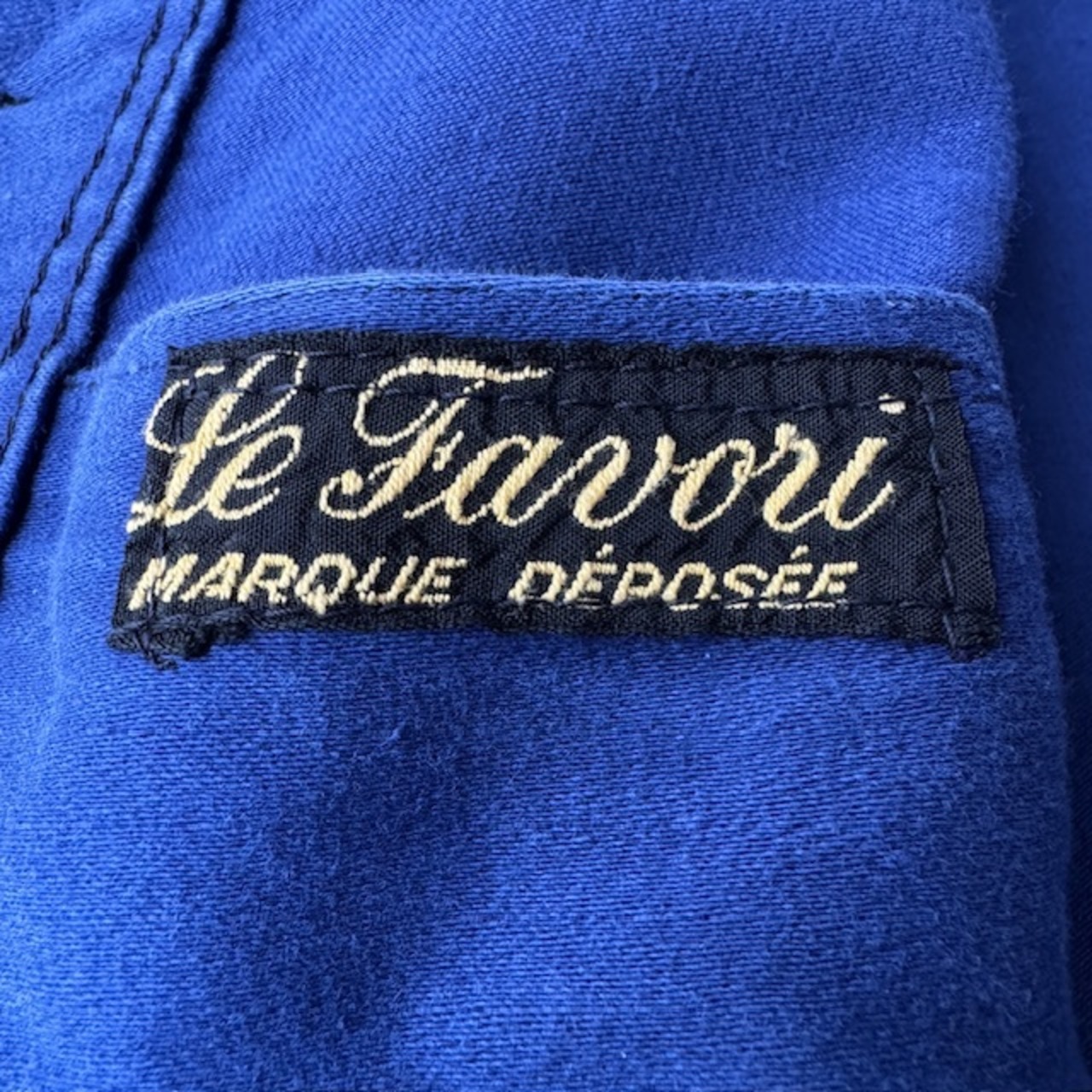 French モールスキンジャケット インクブルー 刺繍タグ 50s 画像5