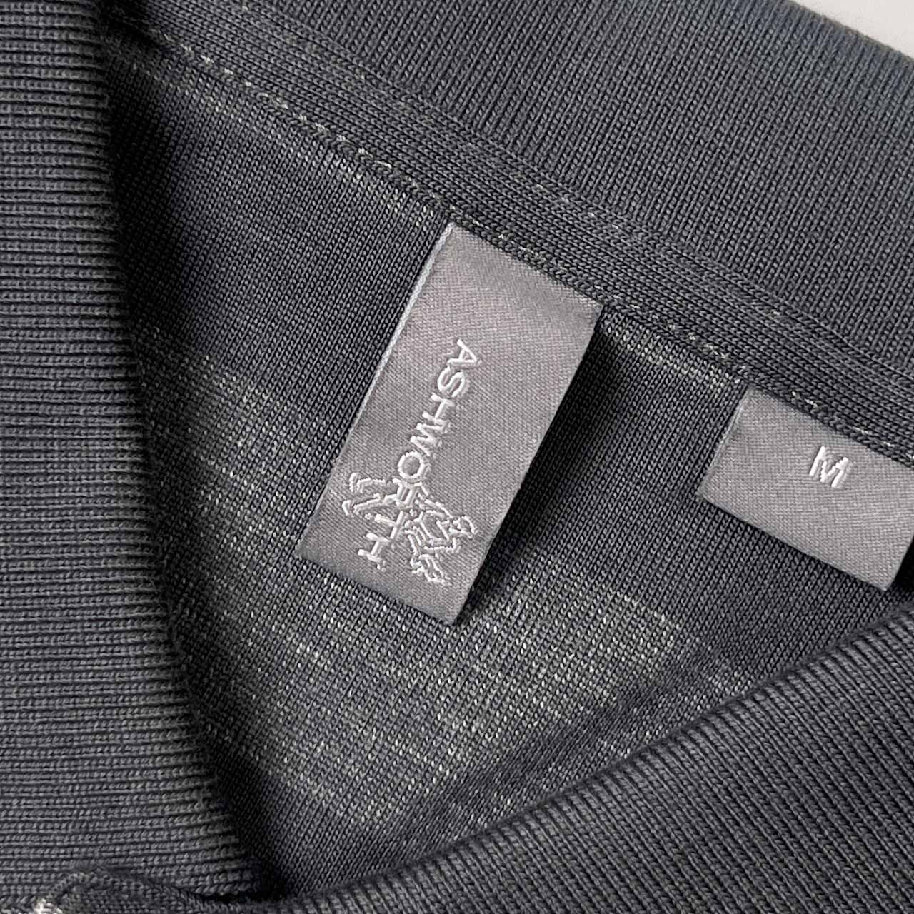 ASHWORTH アシュワース ボーダー 半袖 ポロシャツ M/グレー系 メンズ ゴルフ