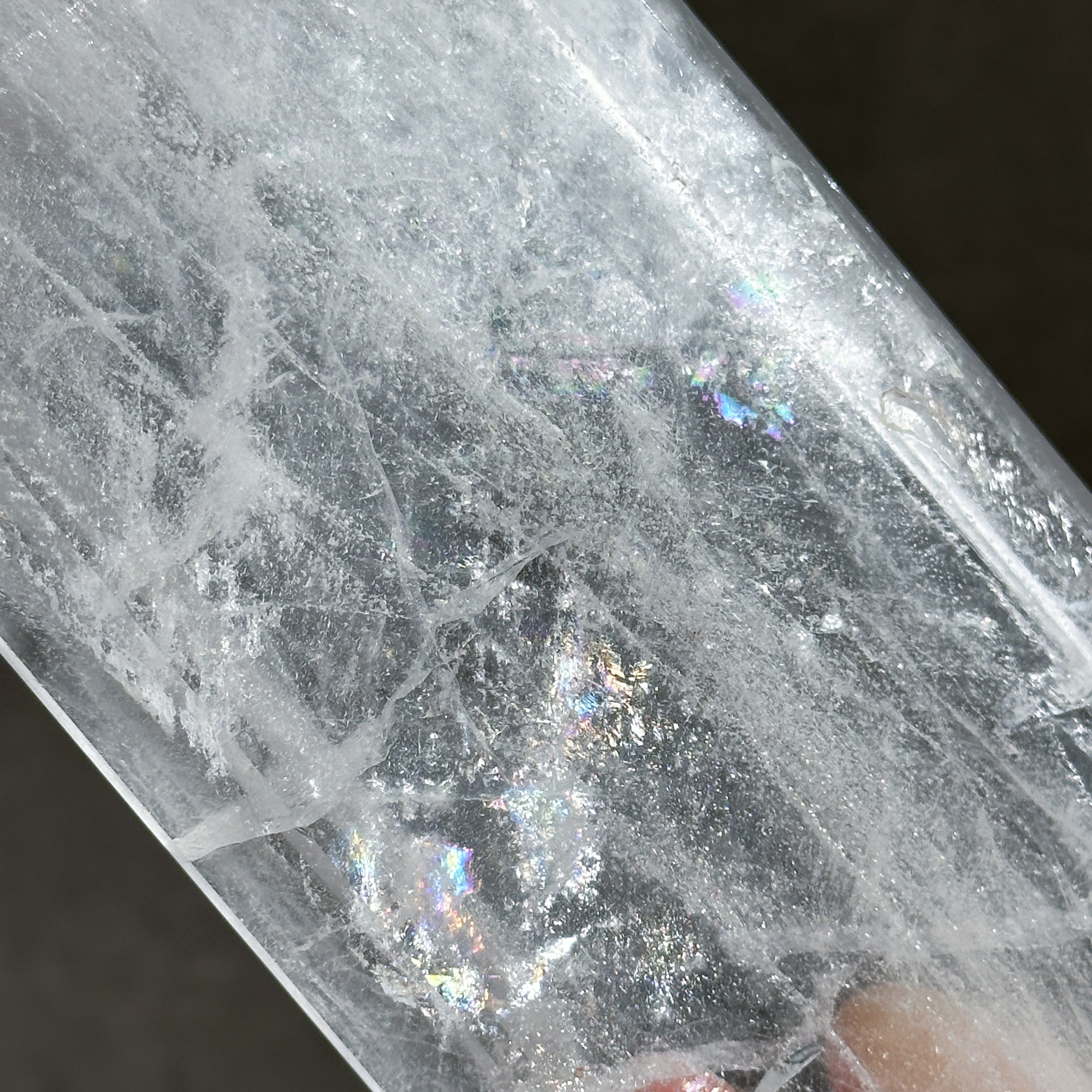 虹◎クリアクォーツのトレー02◇ Clear Quartz ◇ 天然石・鉱物