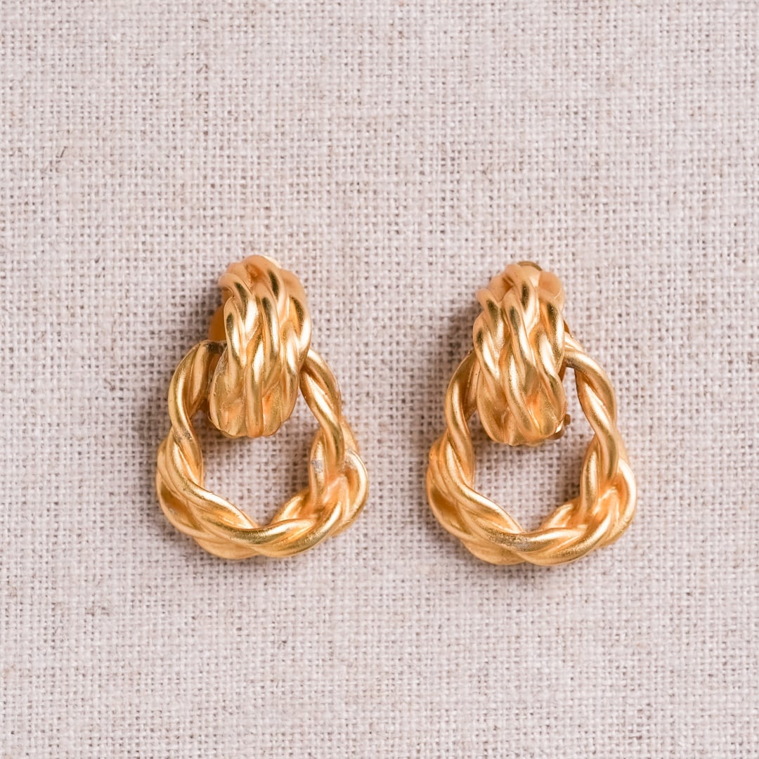 Valentine's Day Marche: Anne Klein gold metal earrings