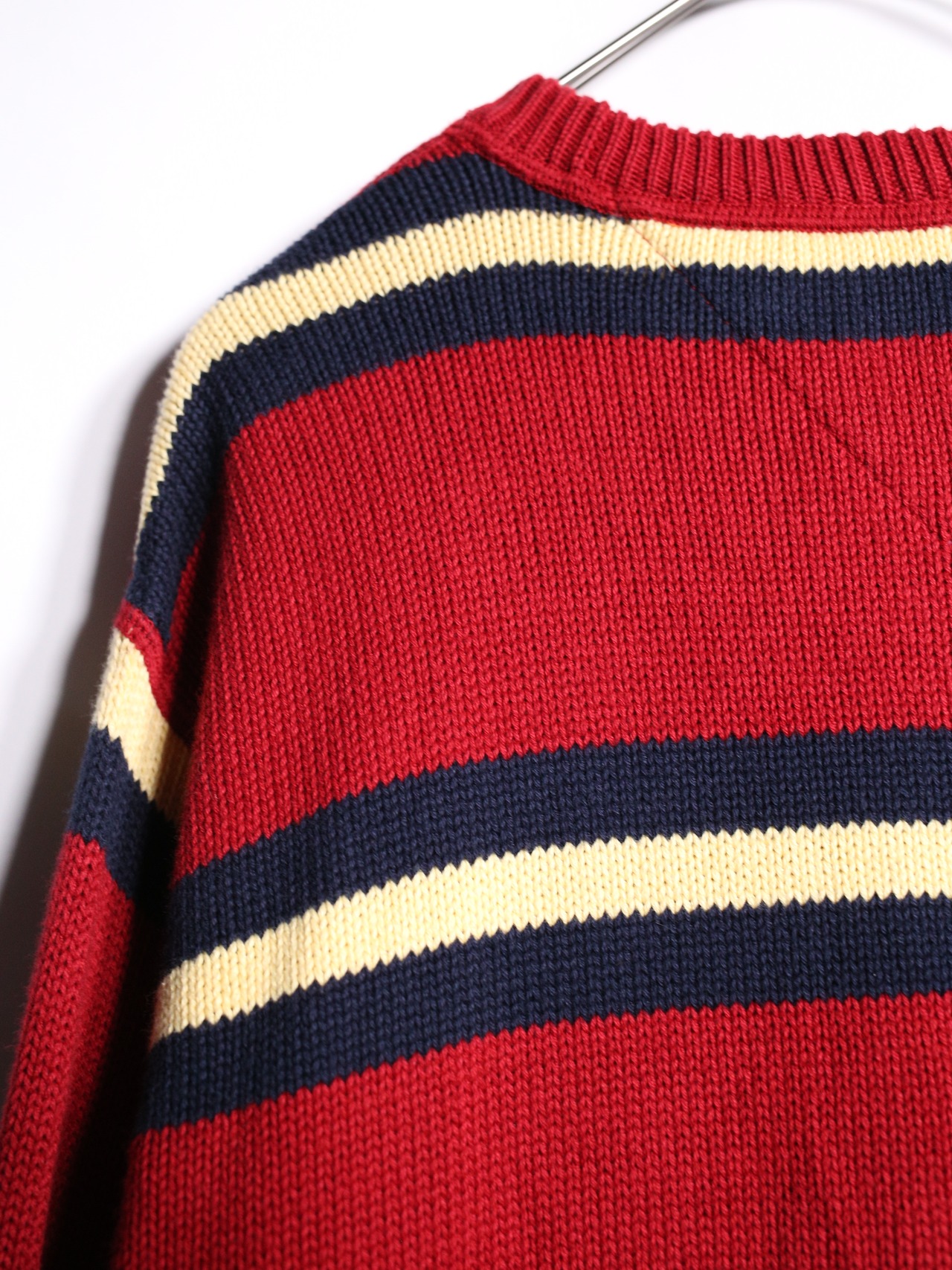"TOMMY HILFIGER" good coloring border cotton knit - 13
