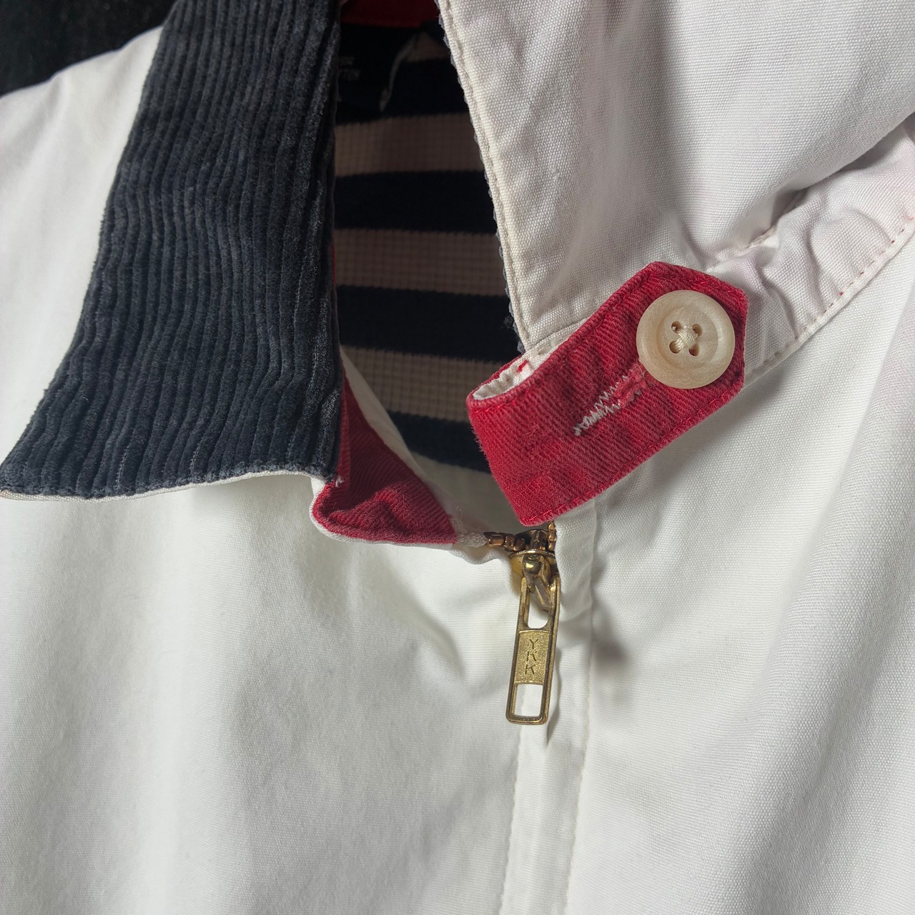 POLO SPORT RALPH LAUREN スウィングトップ　襟コーデュロイ　白　ポロスポーツ　