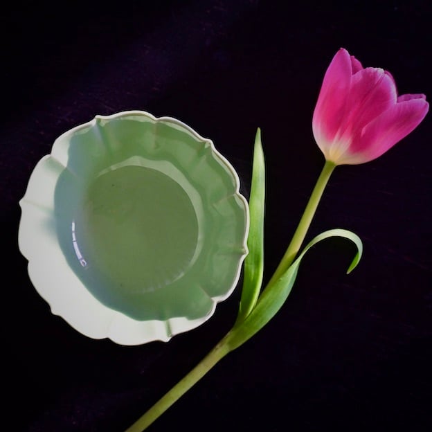 緑彩平皿 (未使用 新品同様) 緑系 / green | 古道具・器 ハナレ きりゅう