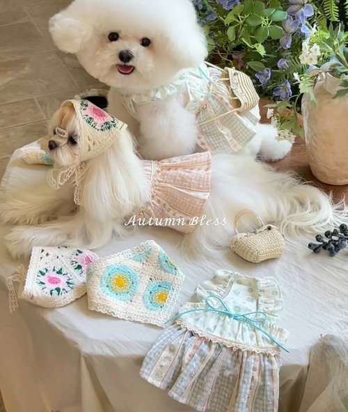 《予約》AB0007   Boho Crochet Head Scarf Dress