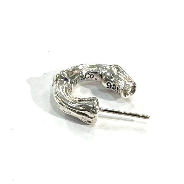 希少【TIFFANY&CO.】2701 バンブー フープ ピアス SV925 シルバー925