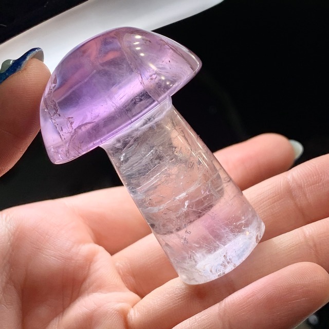 3.超透明☆アメジストきのこ・インテリア