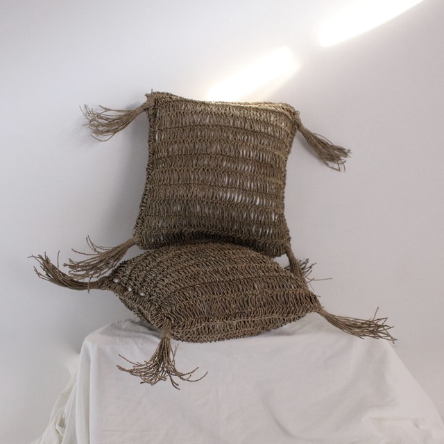 natural tassel cushion cover