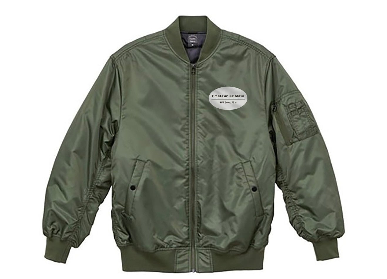 受注生産【Ademo】MA-1 ジャケット（中綿入り）カーキ ユニセックス