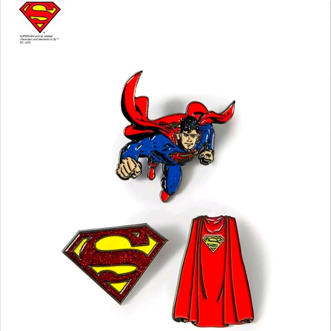 ⚡️SPECIAL PRICE‼️⚡️送料無料！ ★ピンズ PINS★ピンバッジ 【 Superman ( スーパーマン ) 】3P SET / ピンズ3個SET 〚アメリカン雑貨 アメトイ〛