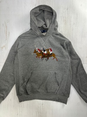 Polo Ralph Lauren Embroidered Polo Hoodie / ポロ刺繍フーディー グレー