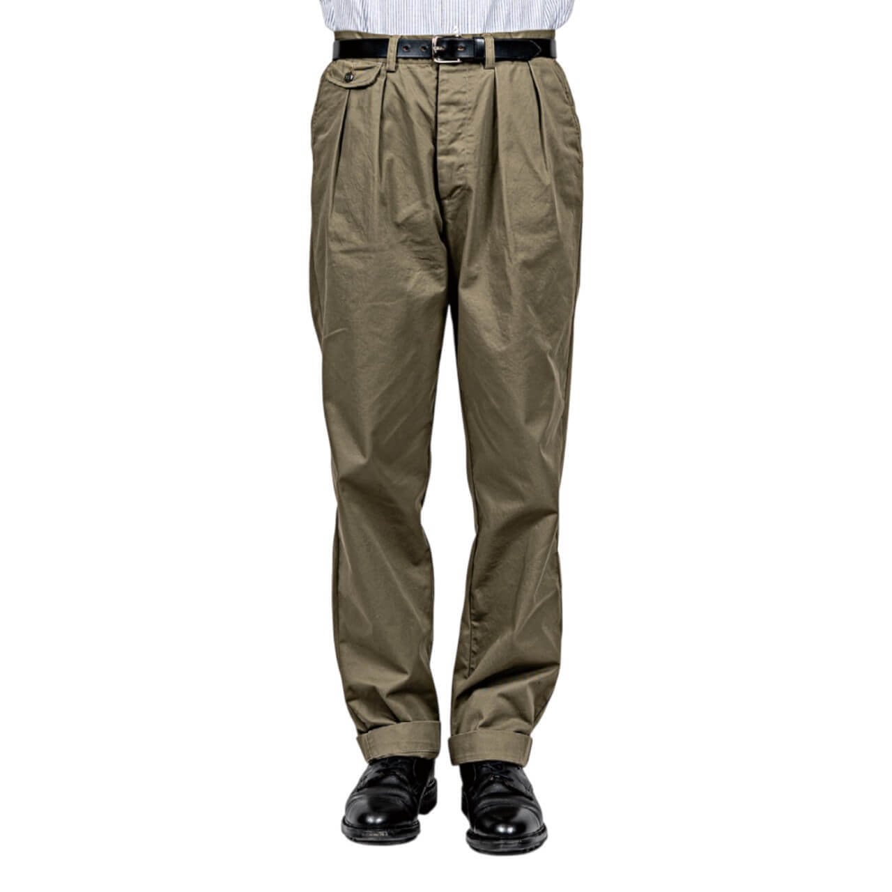 WORKERS / Officer Trousers 2Tuck 10oz USMC Khaki Chino