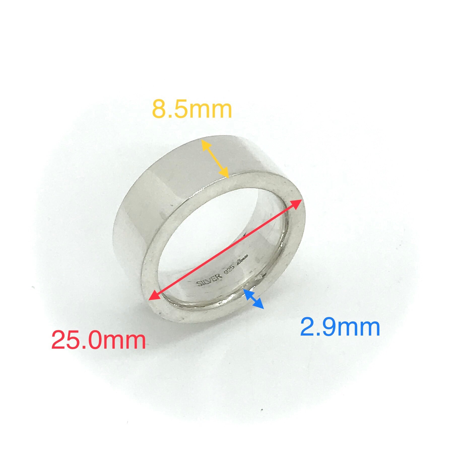 サイズ直可能 レディス メンズ ミドル バレル スクエア リング  