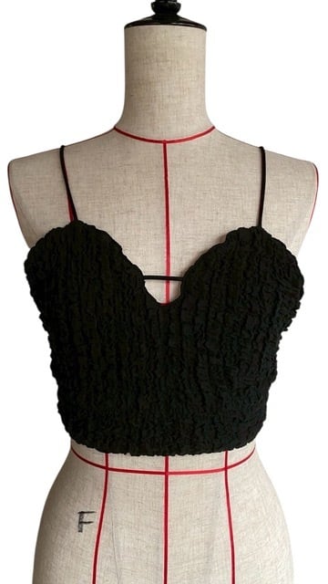 FUMIE=TANAKA フミエタナカ patch bustier F26S36（BLK）SIZE:1