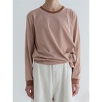MEYAME │BORDER SLIT LONG SLEEVE TEE (2colors)