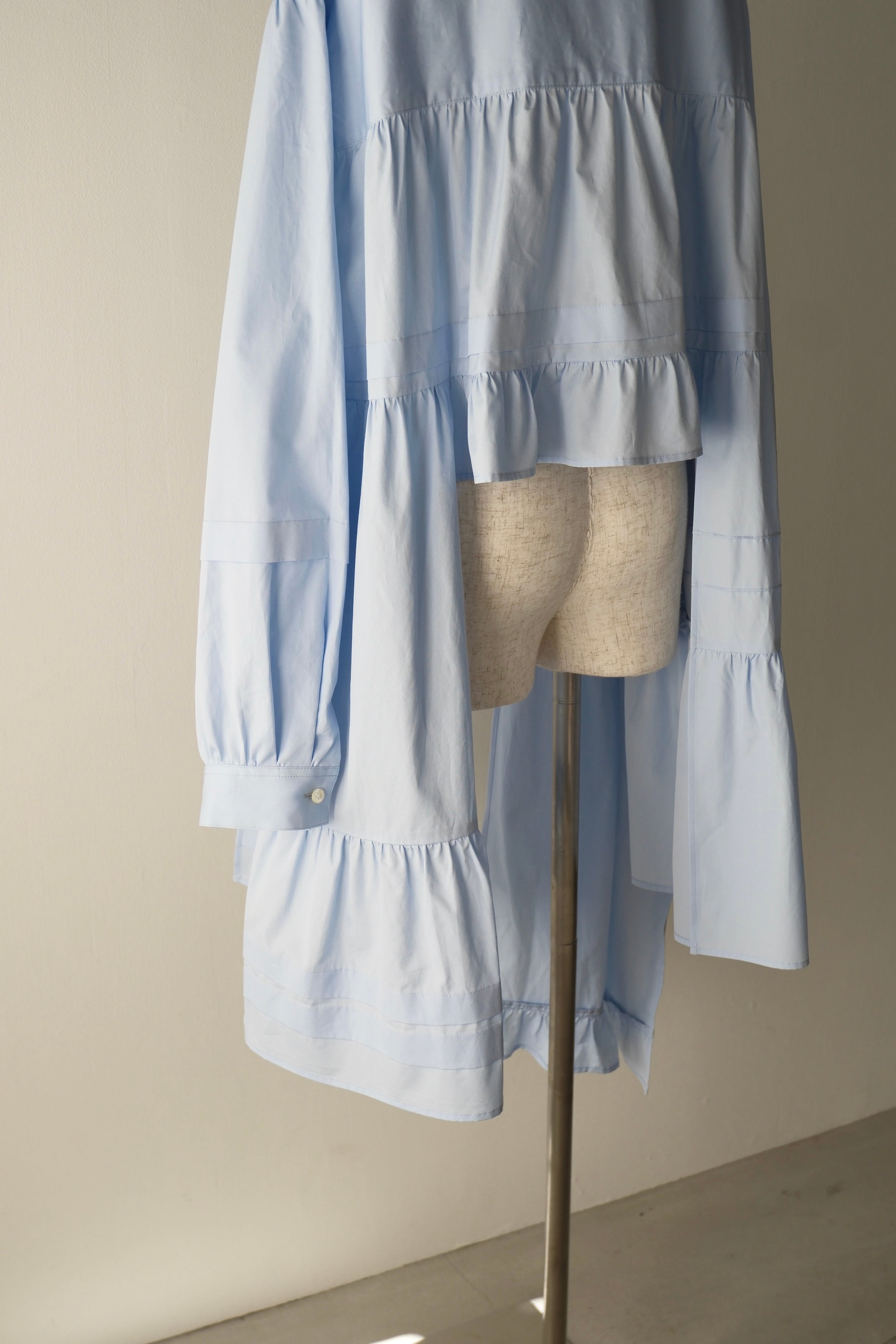 RYU KAGA】Tiered shirts dress/SAX | TOLMA.