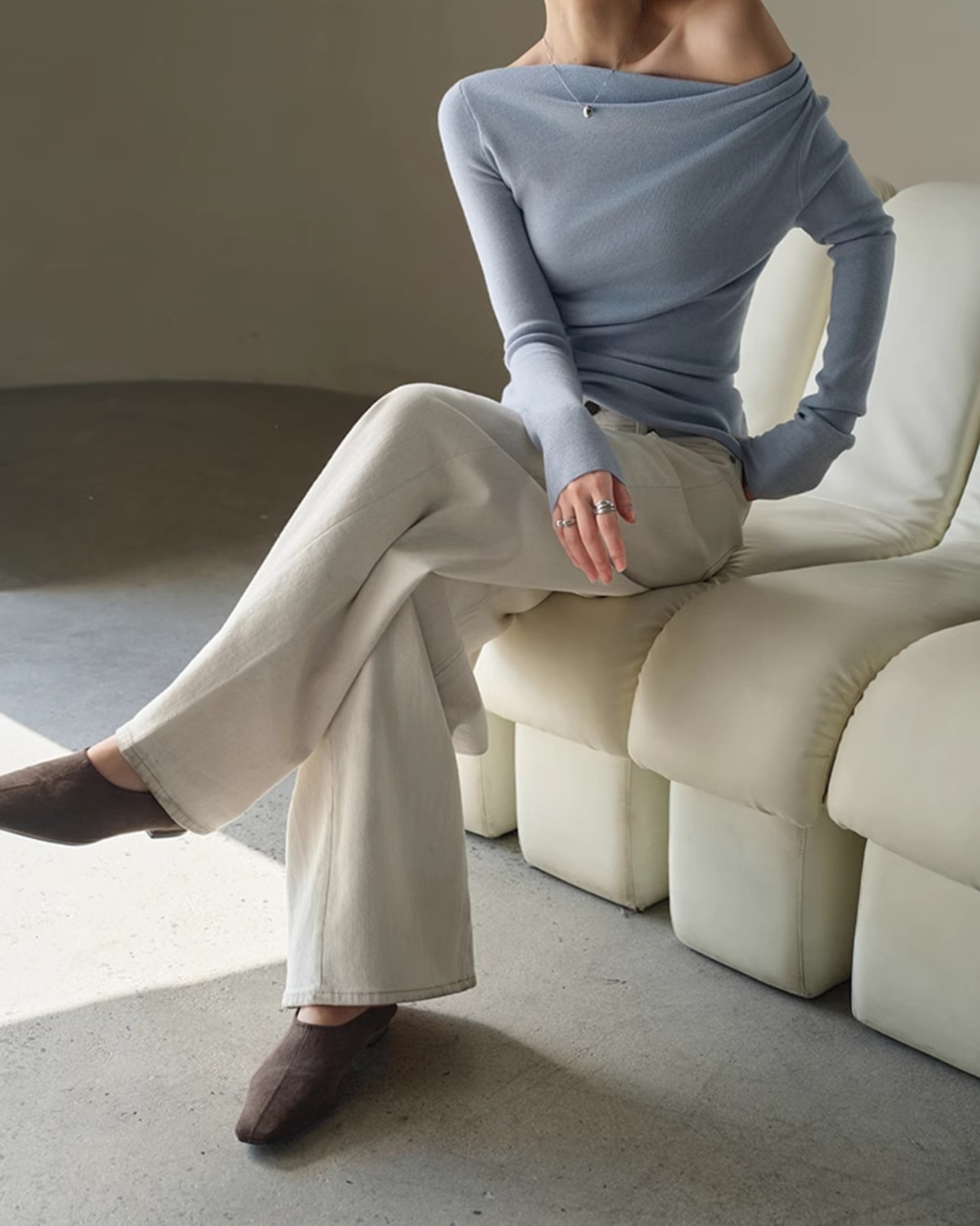 White wide Denim N1011