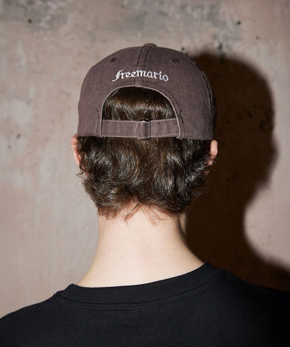 ☆BOYNEXTDOOR ウナク 着用！！【FREE MARIO】Decent Damaged Ball Cap