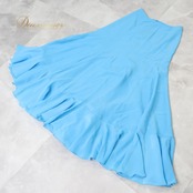 フラメンコ 衣装 ソニアジョーンズ SONIA JOHNES  ペチコート スカート ファルダ 水色 無地 軽い 薄い ダンス パーティ 発表会 ボランテ フリル ブルー系 フラメンコ衣装 スカートダンス ペチコート ファルダ おしゃれ 発表会衣装 踊り用衣装 軽量 上品 シンプル ステージ衣装