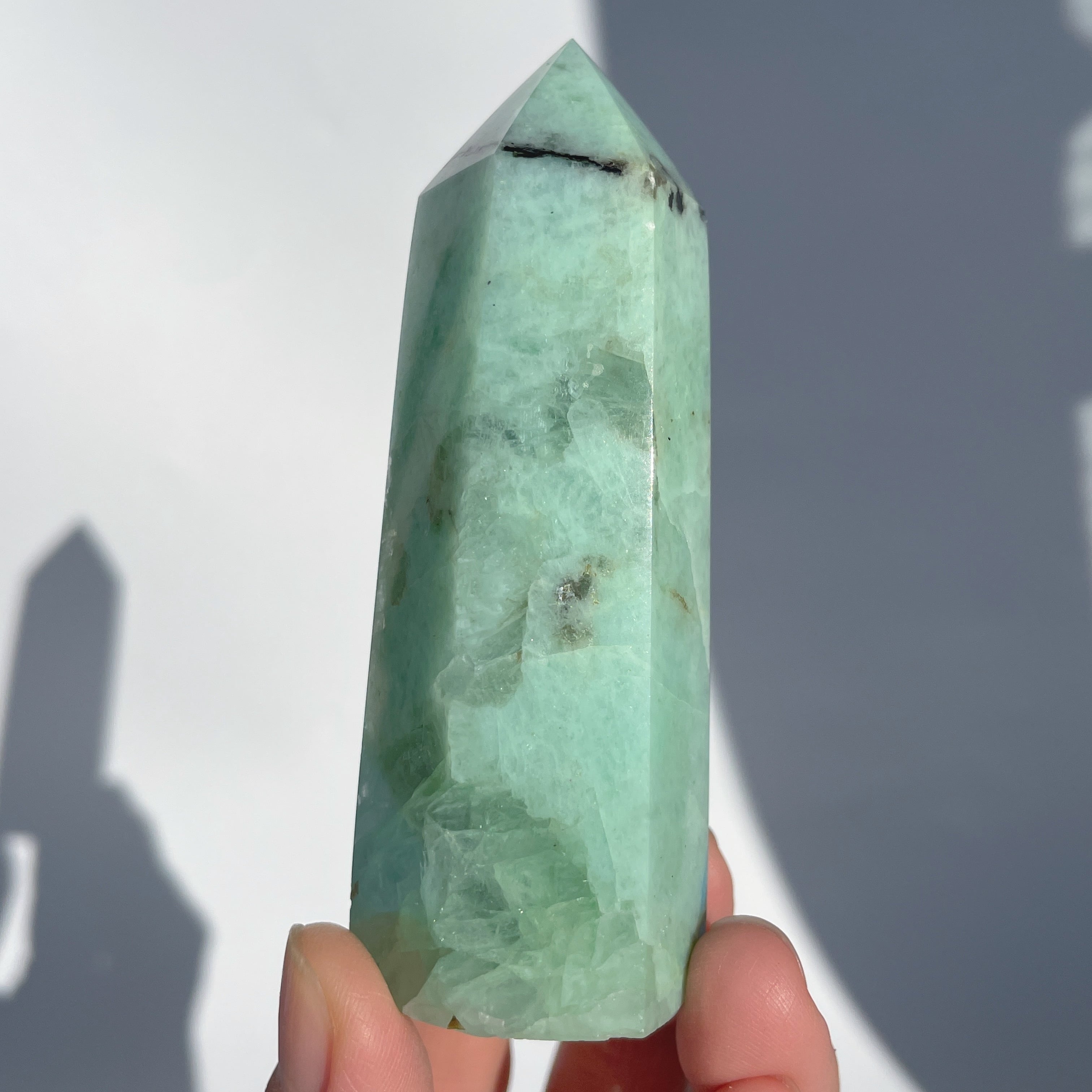 フェニックスストーン クリソコラ マラカイト スフィア 62.5㎜ 台座