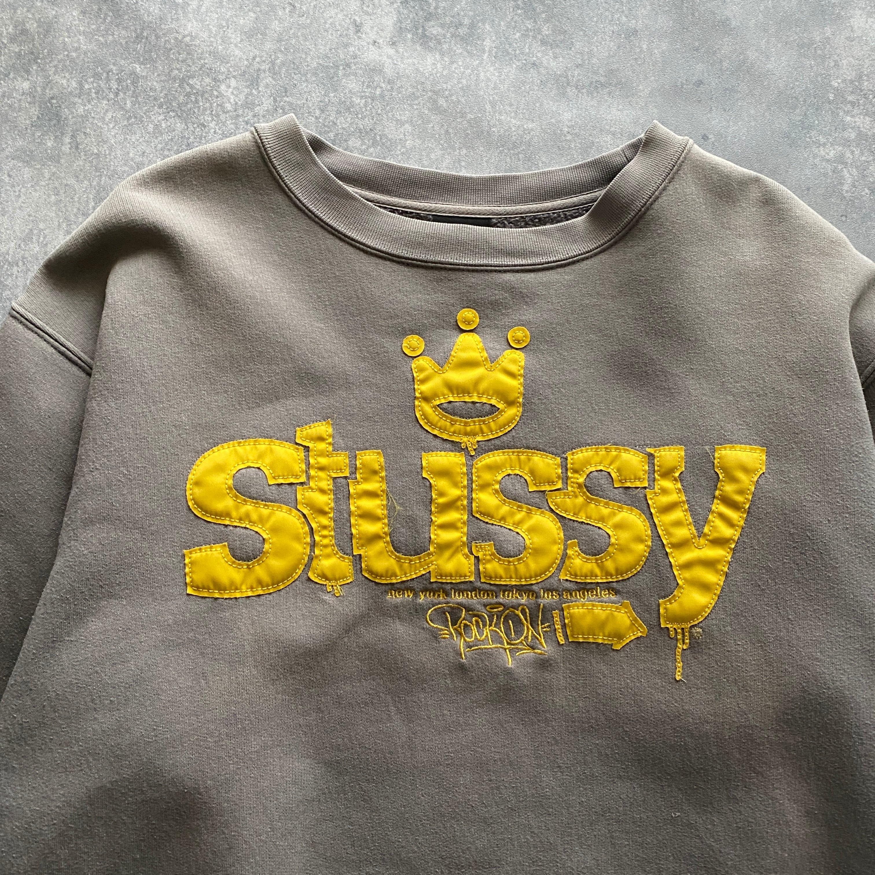 stussy オールド ステューシー 王冠 クラウン ロゴ スウェット S