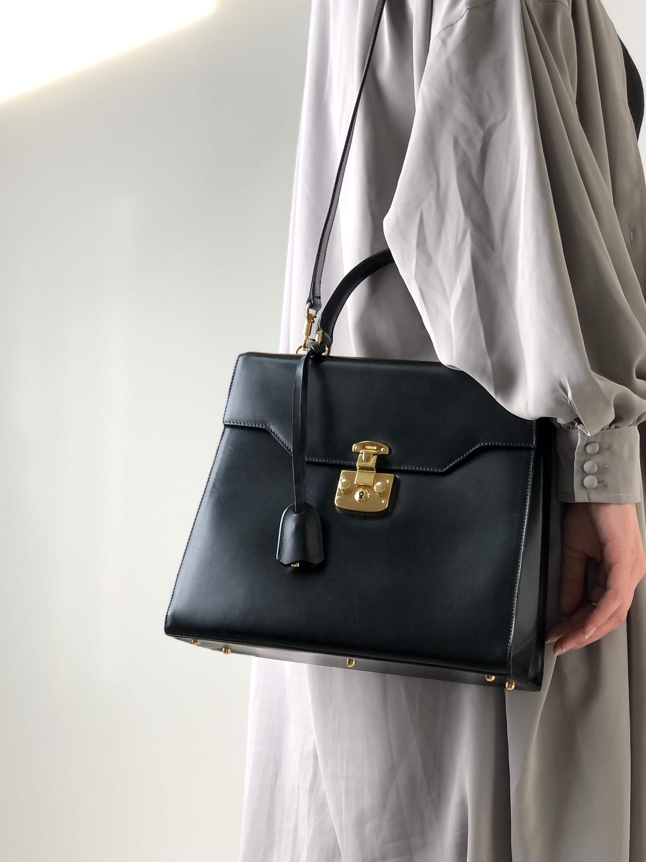 日本直送 名牌中古包 】GUCCI グッチ レディロック レザー 2way 