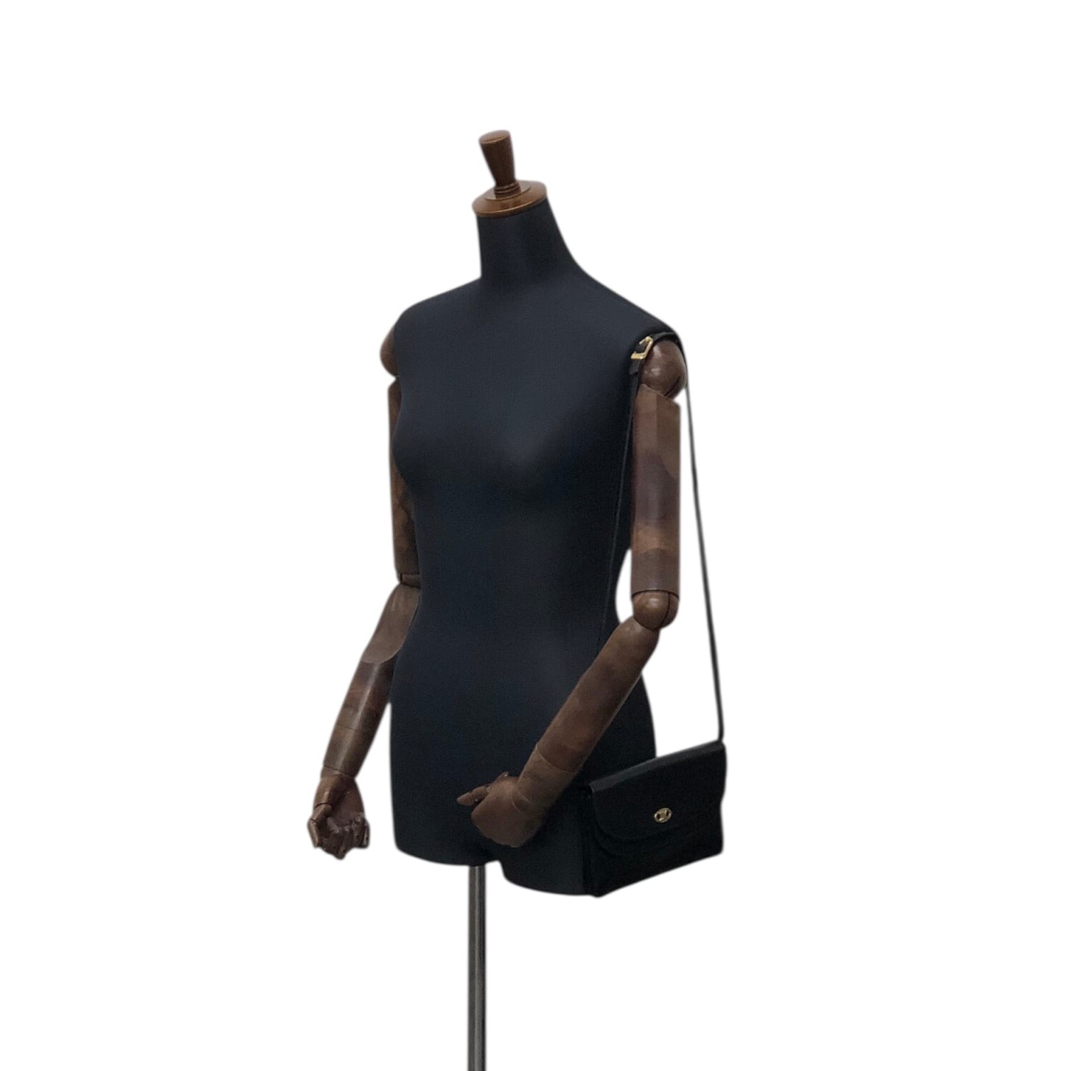 CELINE セリーヌ ショルダーバッグ ブラック ブラゾン レザー vintage