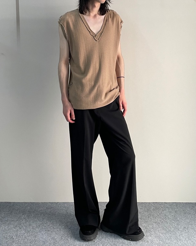 【2003s/s Maison Martin Margiela】inside out v-neck no sleeve