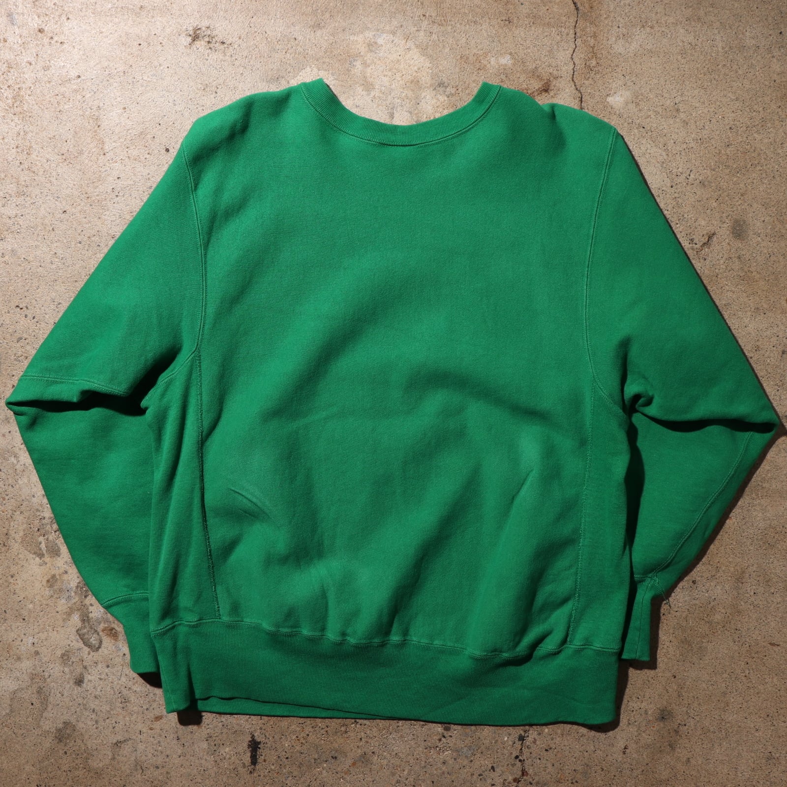 美品 80s 完全目無し L 緑 リバースウィーブ チャンピオン スウェット 