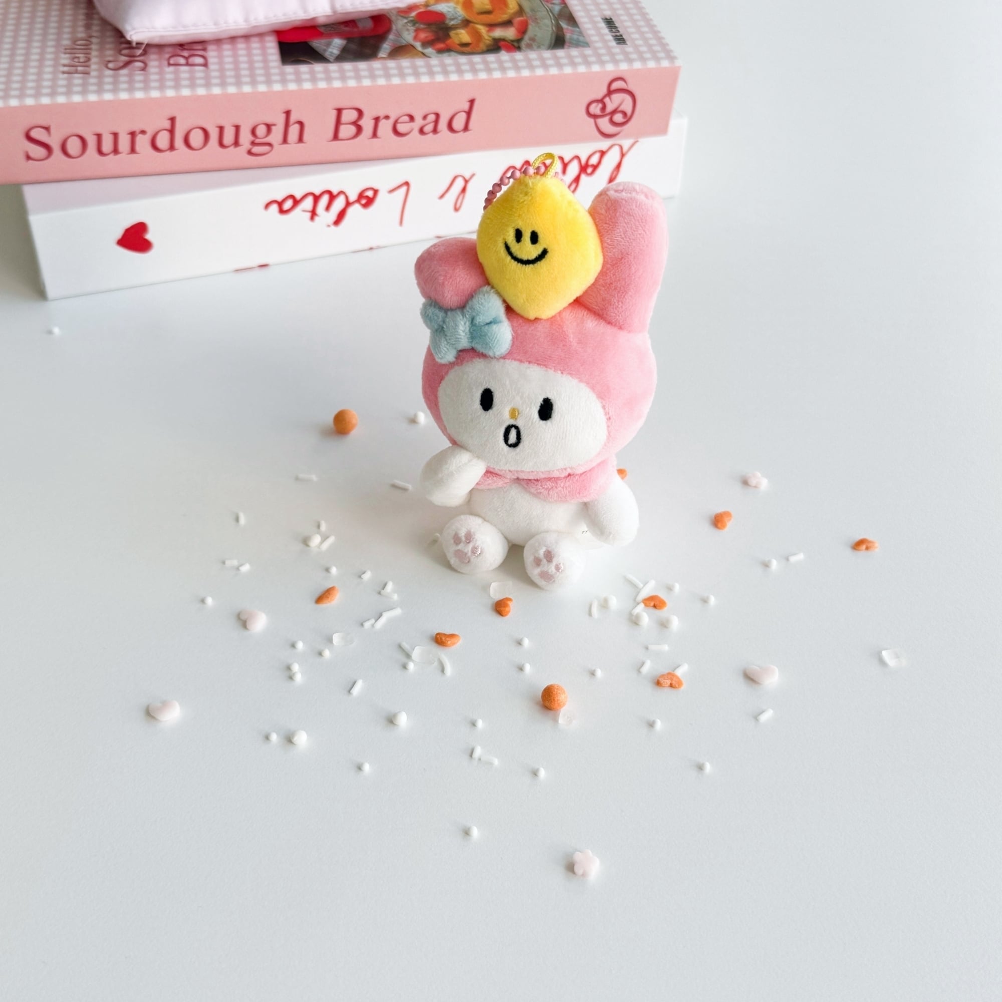 second morning × sanrio characters] Fluffy ぬいぐるみ キーリング