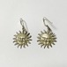 Vintage 925 Silver Sun Face Pirced Earrings