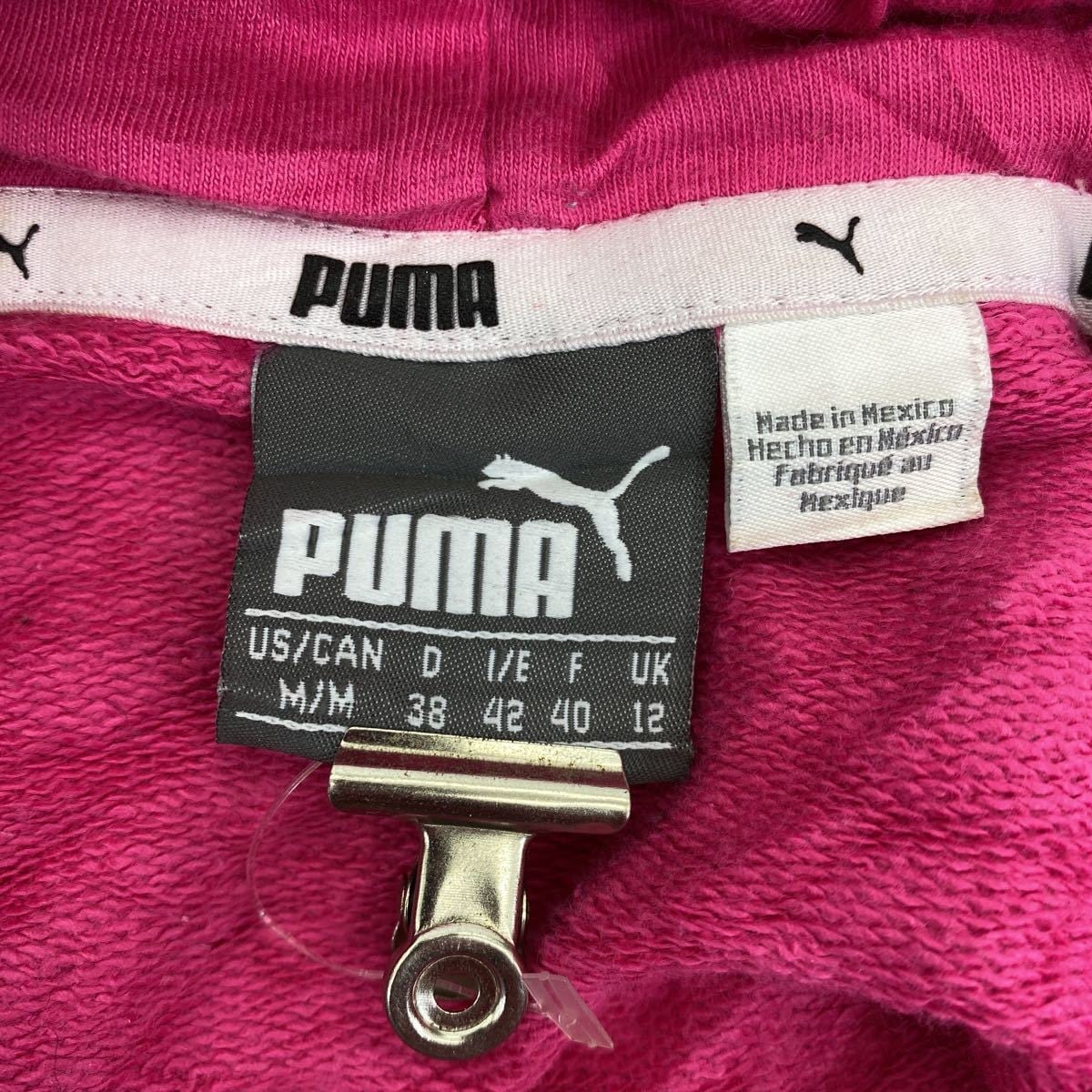 PUMA スウェットパーカー レディース M ピンク プーマ フーディー ロゴ