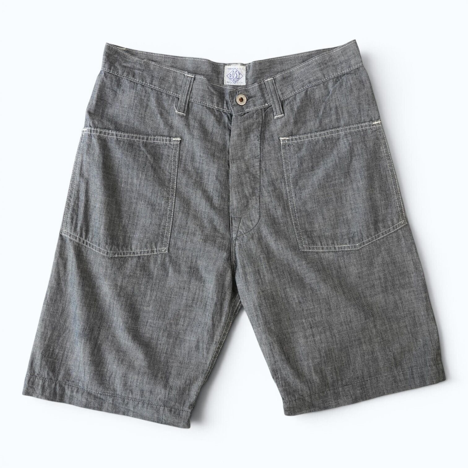 POST O’ALLS 2010s USA製 シャンブレー ワークショーツ S