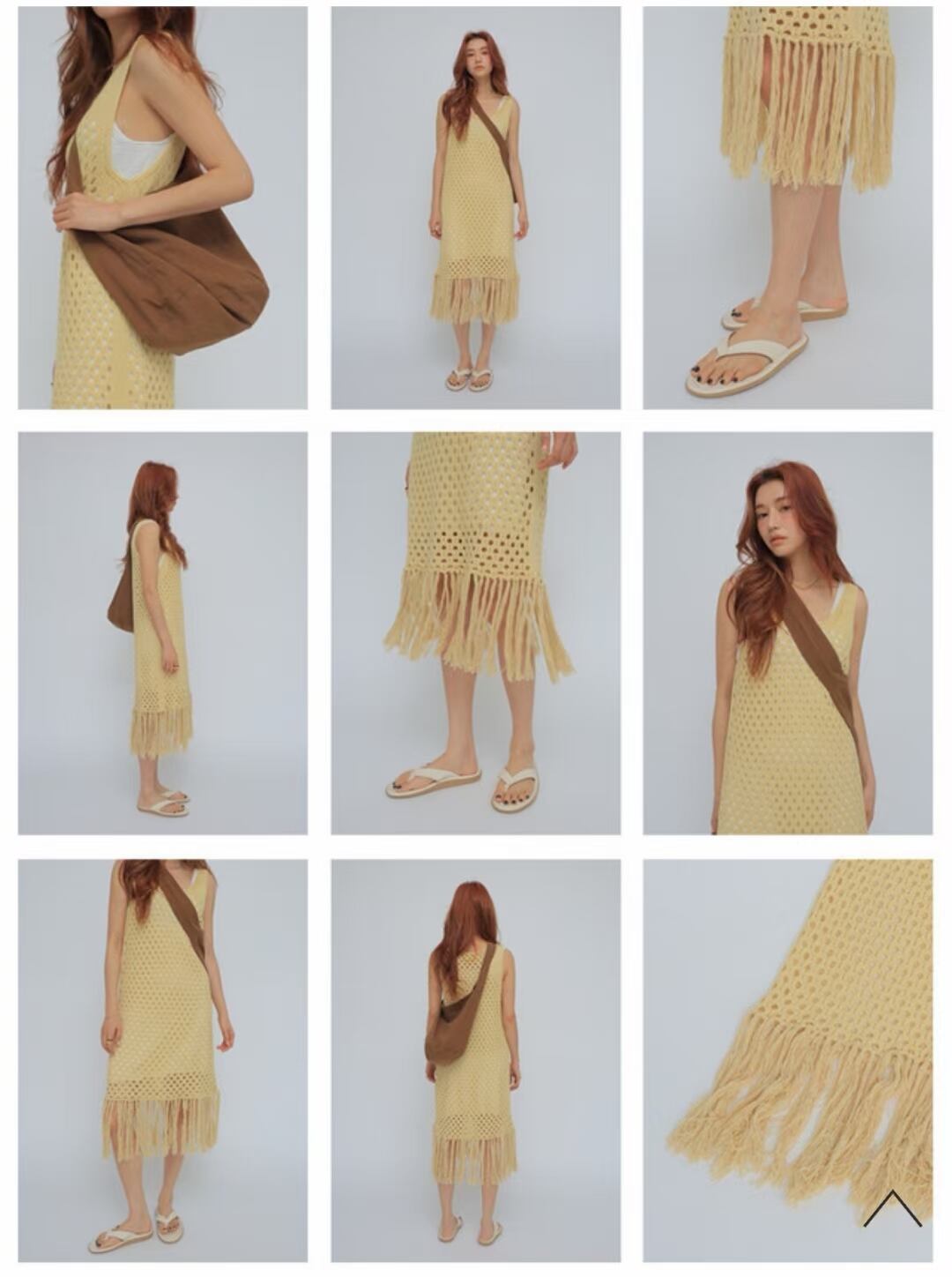 裾フリンジワンピース　AJ1079-1948