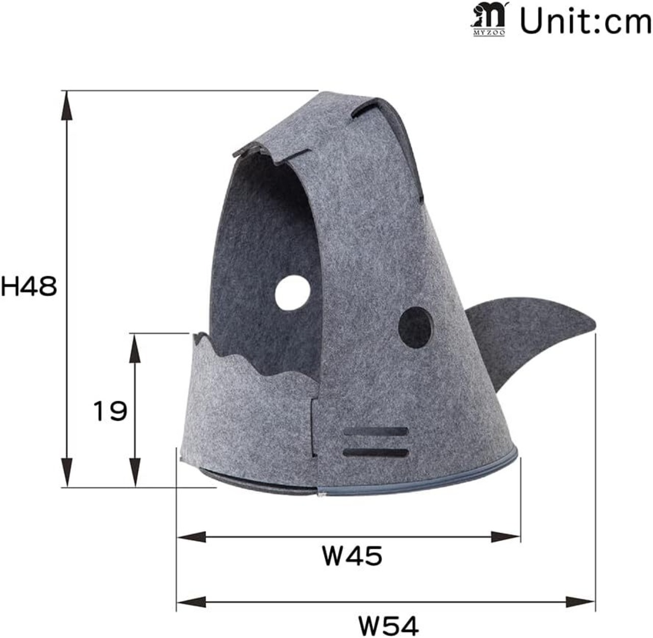 【MYZOO NEKO SHARK 】サメをモチーフにしたユニークな猫ベッド！