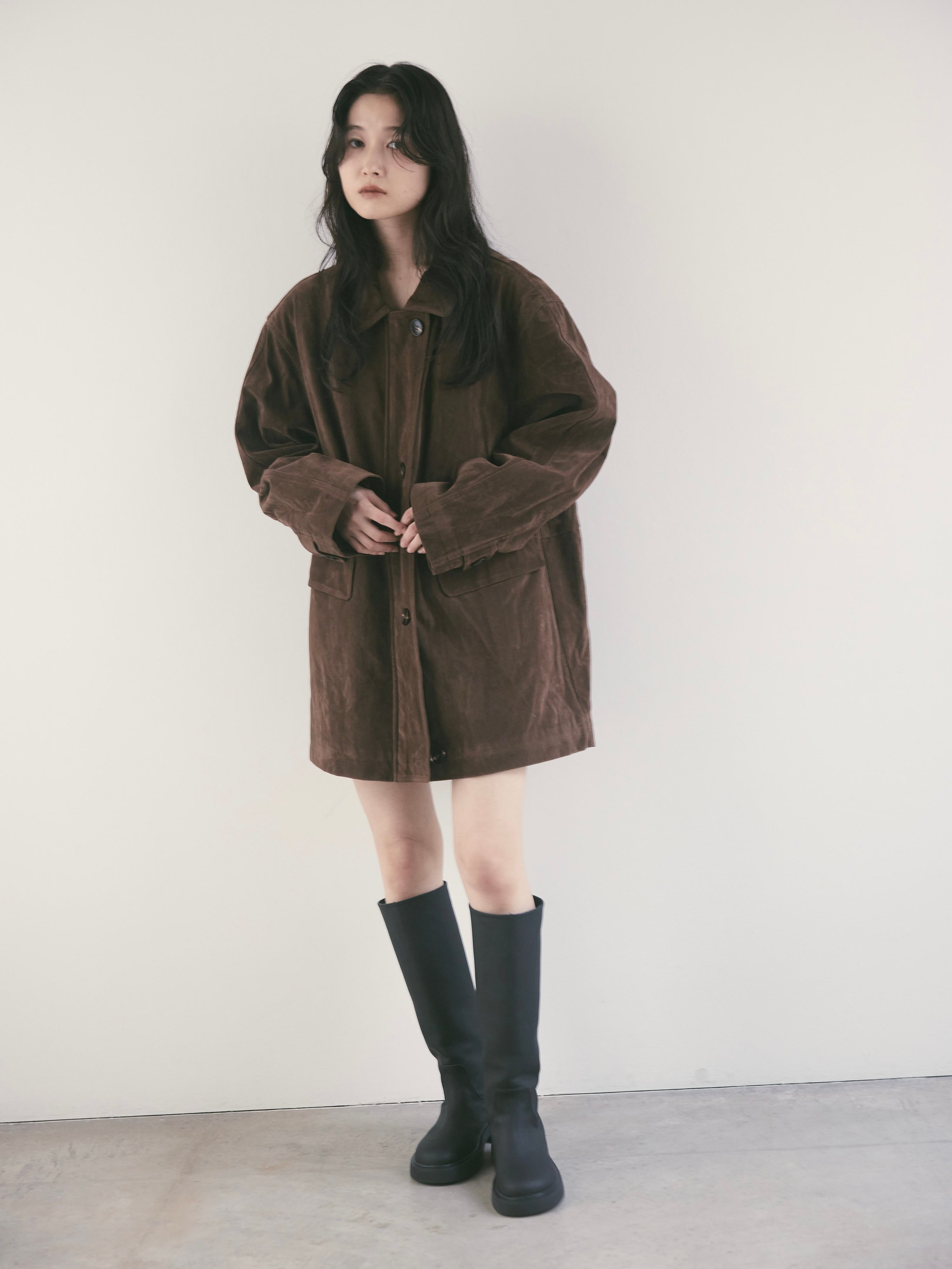 eco suède coat | aéré