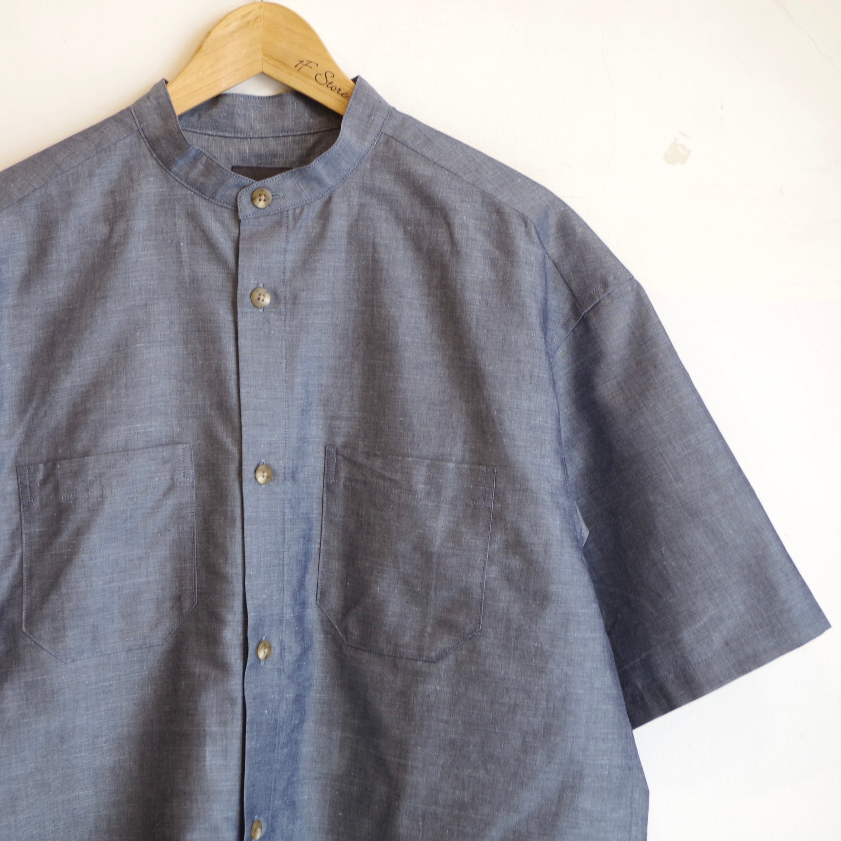 comm.arch. Irish Linen Cotton S/S Shirt | 1F Store