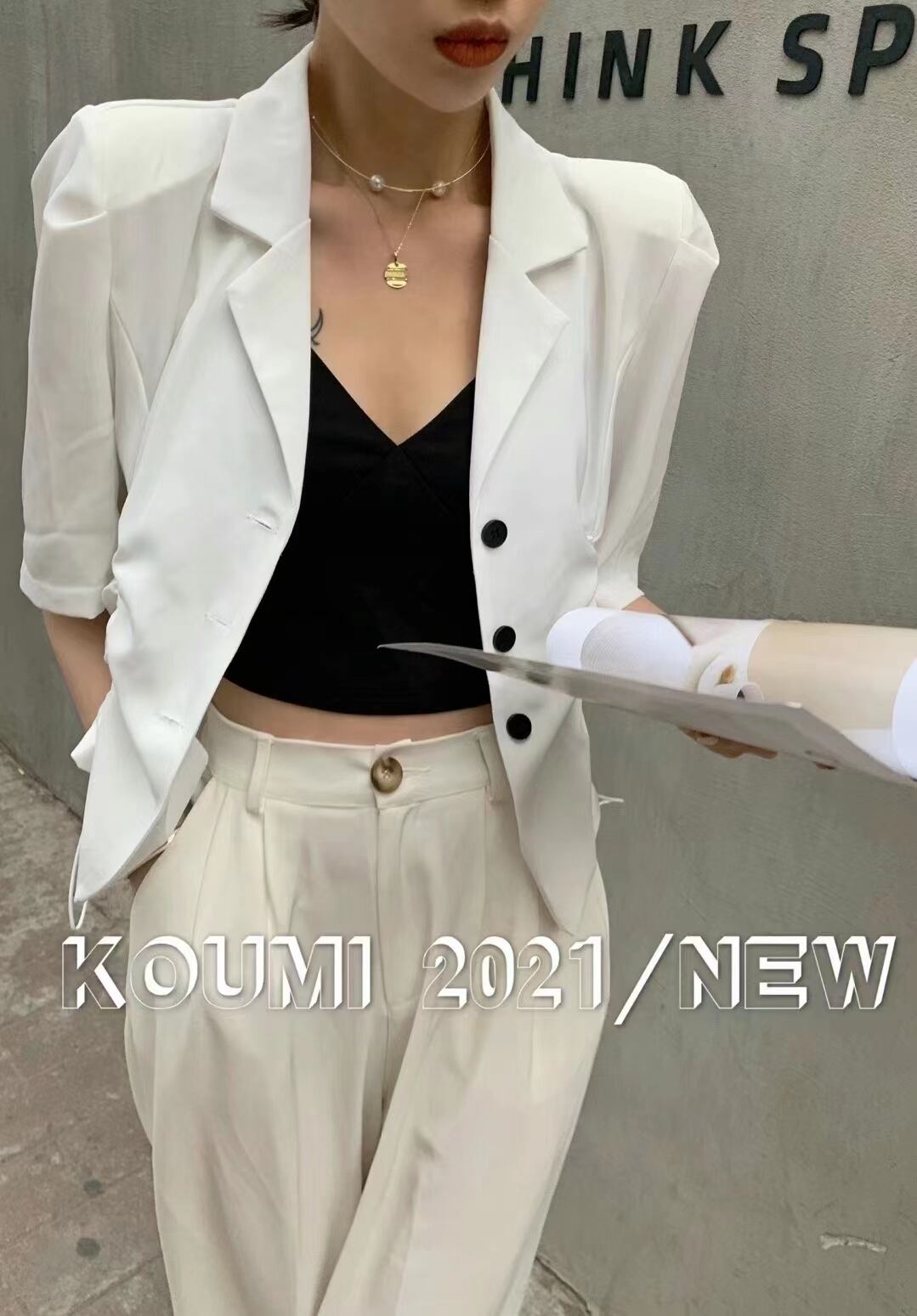 アジャスター　5部袖ジャケット　AJ42441-2032