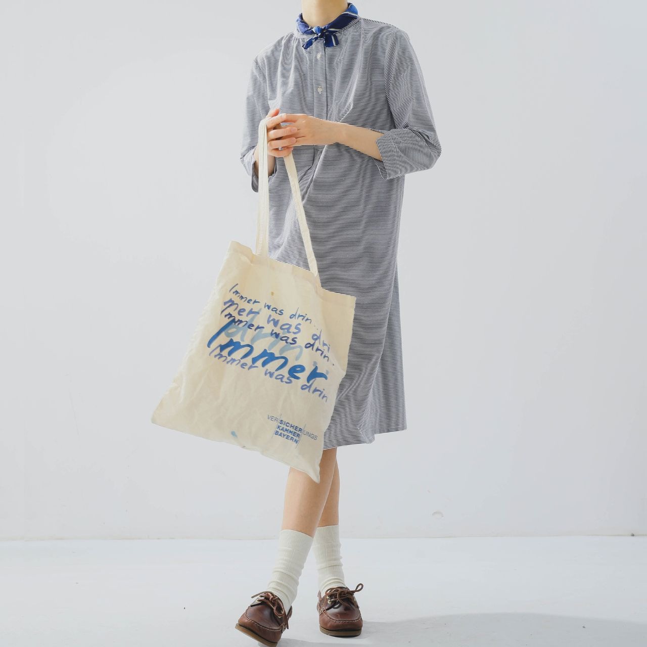 ボダーフロントボタン ワンピース   F0071 - 2