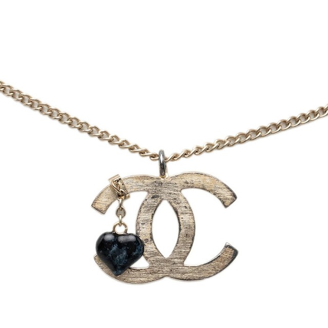 シャネル ココマーク ハート ペンダント ネックレス 01P ゴールド メッキ レディース CHANEL 【中古】