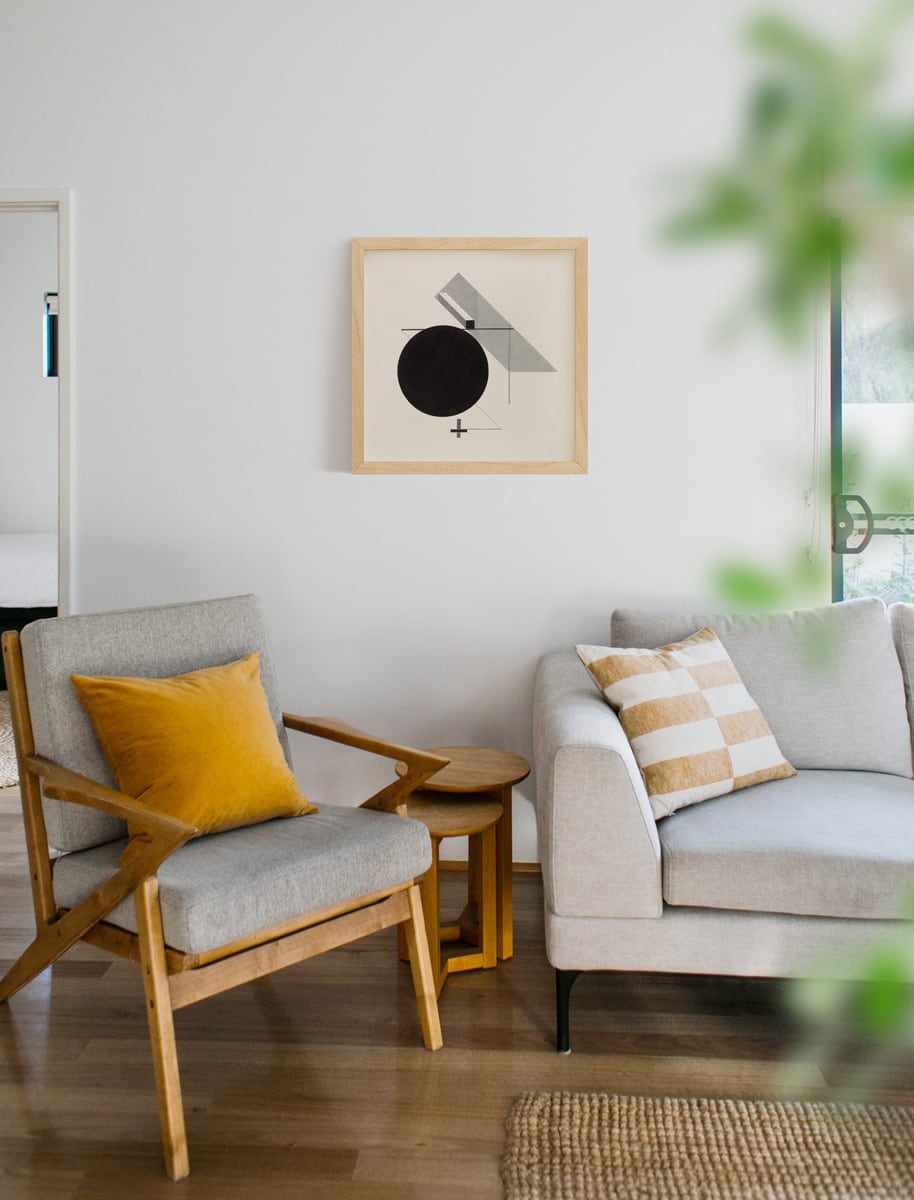 額縁付き] Proun IV エル・リシツキー アートポスター 323×323mm