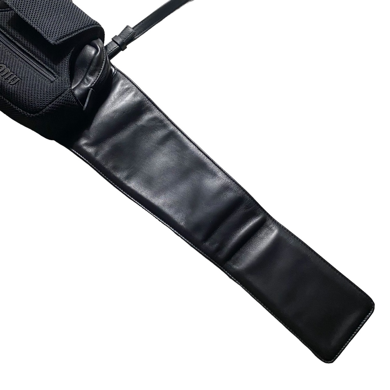 archive MIU MIU mesh × leather docking body bag