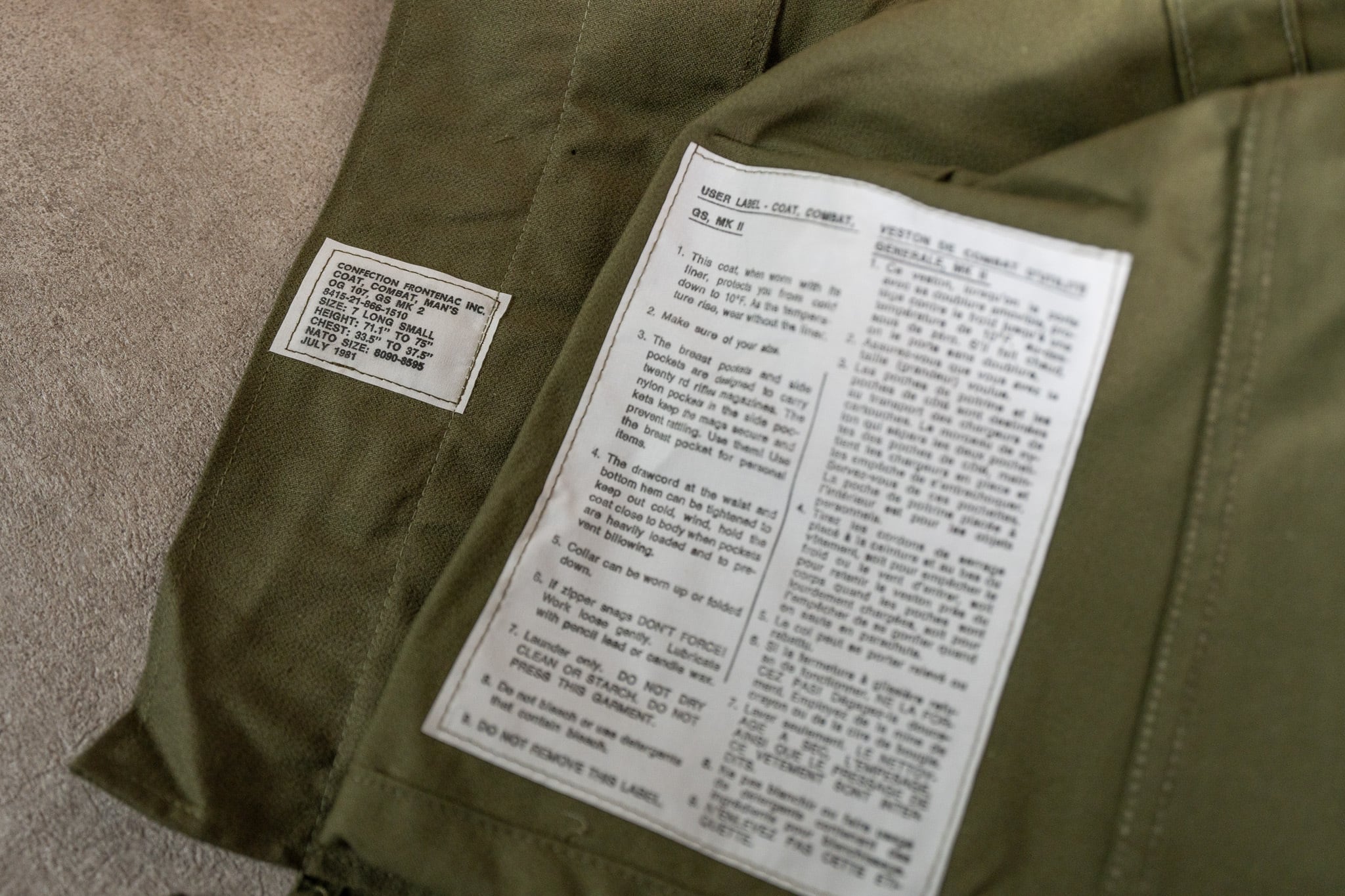 DEADSTOCK】Canadian Army GS MK2 Combat Jacket 