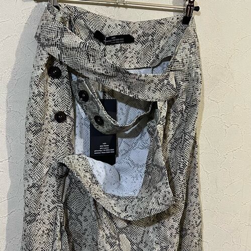 rokh ロク Concealed Belt Skirt パイソンプリントスカート ベージュ 