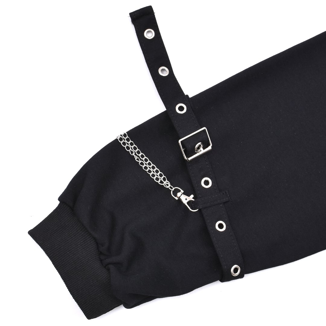 8/27 完売→再入荷！】ネコ耳ベルトスカルハートZIPパーカー
