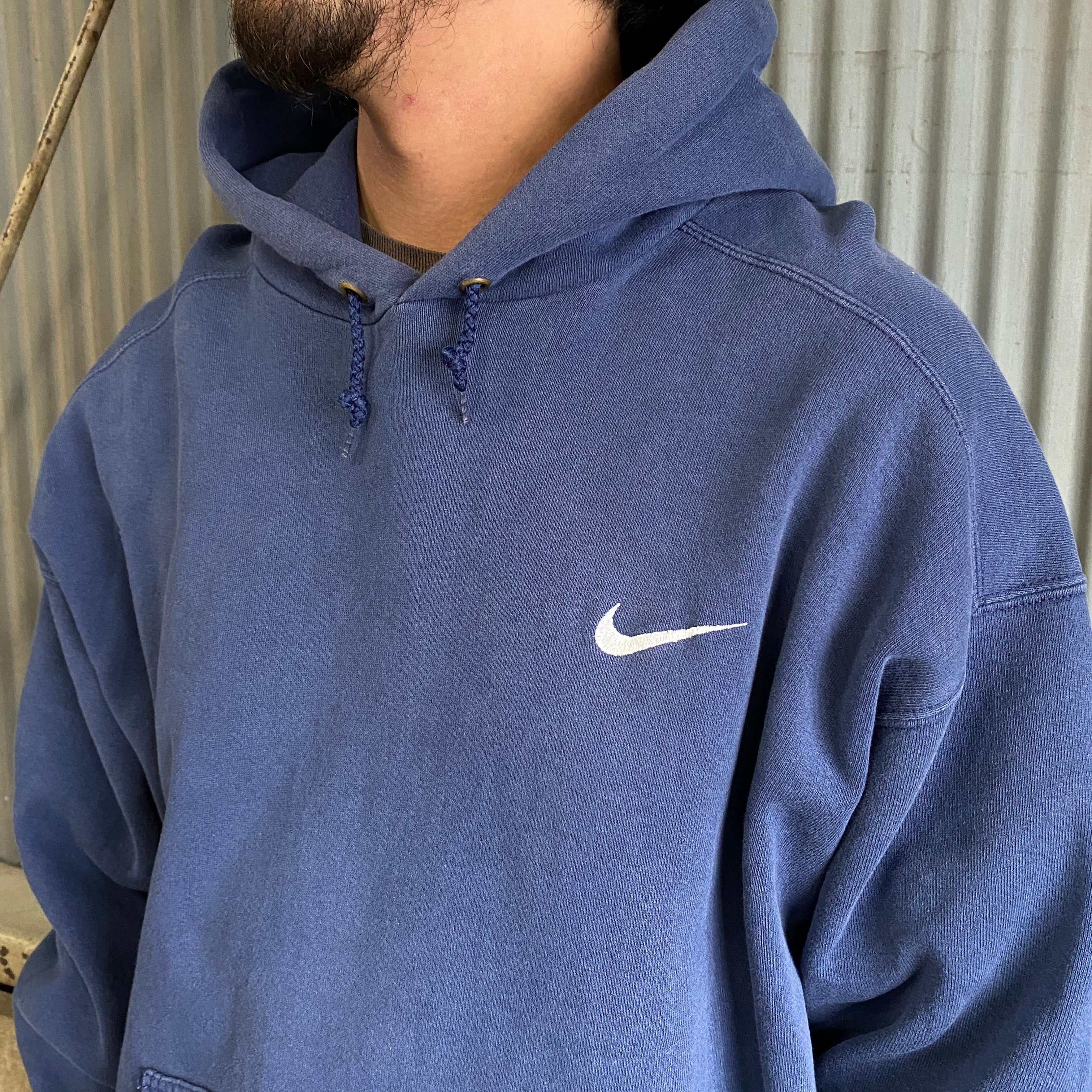 00s ナイキ NIKE Small Swoosh Hoodie パーカーL ②-