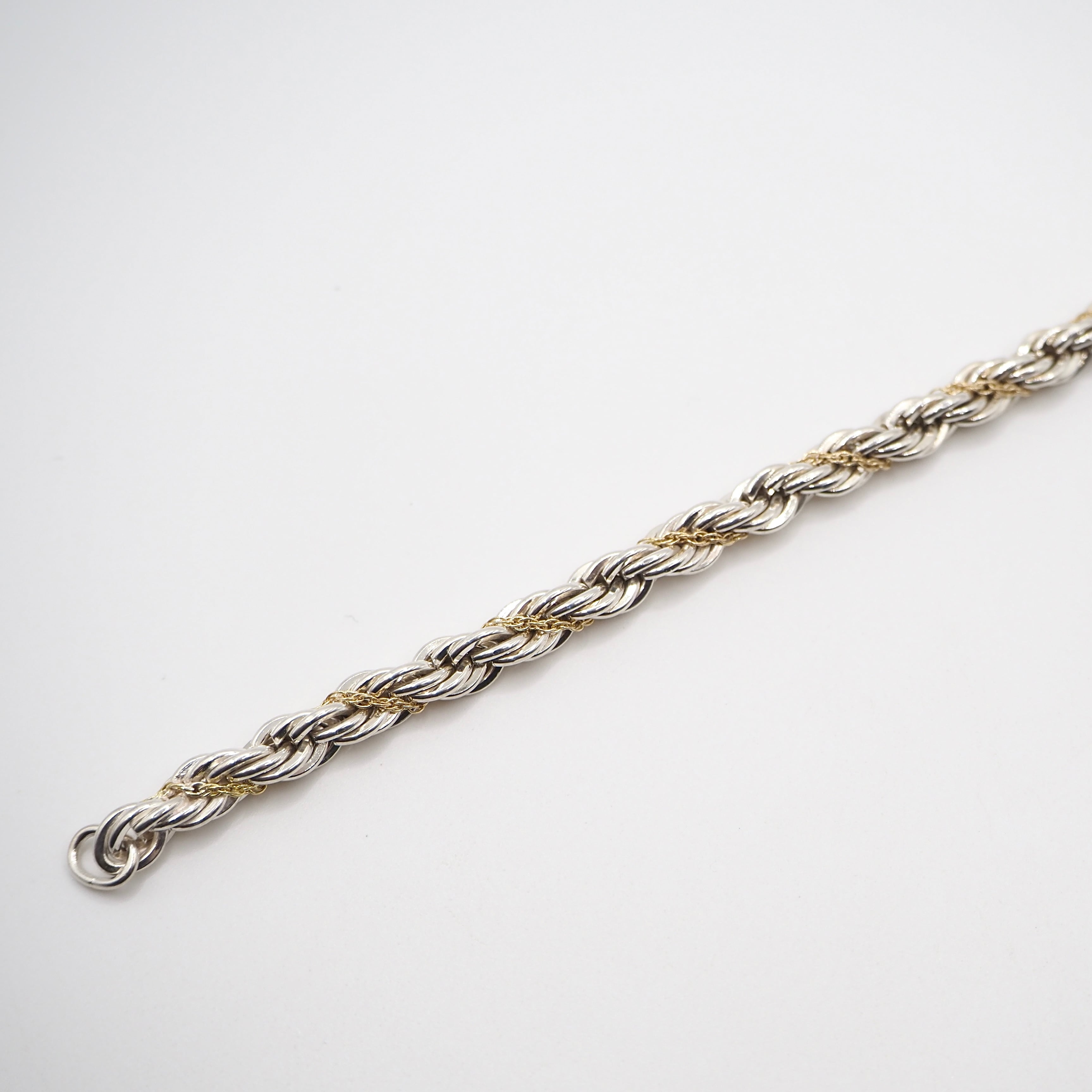Tiffany&Co. ツイストチェーン コンビ ブレスレット シルバー925 K18